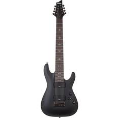 Fingerboard Schecter Demon-8 Electric Guitar, Wenge Fingerboard, Aged Black Satin