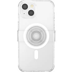 Popsockets Backcover mit Solid Black Smartphone Hülle Weiss
