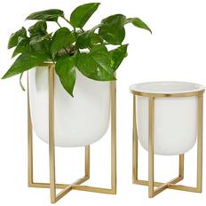 Pots, Plants & Cultivation Deco 79 CosmoLiving Cosmopolitan Planters White Planter