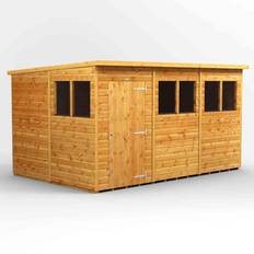 power 12x8 Pent Garden Shed (Building Area 9.65 m²)