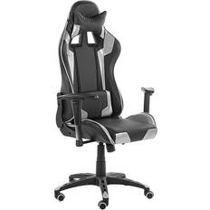 Beliani Gaming Chair Black and Silver KNIGHT