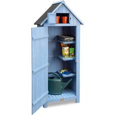 Narrow Garden Shed Blue