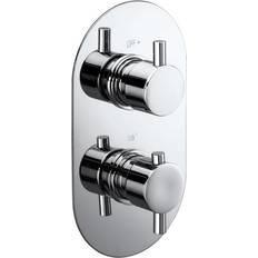 Shower Sets Flow Chrome Concealed Shower Control Round Mounted Head