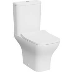 Vitra Kerala Square Smooth Flush Open Back Close Coupled Toilet Pan Cistern & Soft Close Seat