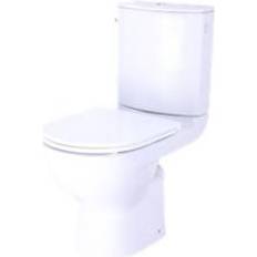 GoodHome Cavally Compact Close-Coupled Rimless Standard Toilet Set With Soft Close Seat