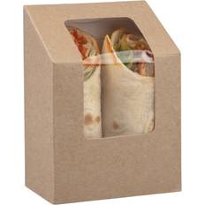 Colpac Compostable Kraft Tuck-Top Wrap Packs With PLA Window (Pack of 500)