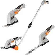 Cordless telescopic hedge trimmer VonHaus 7.2V 2 in 1 Grass and Hedge Trimmer Battery Powered Cordless, Interchangeable Blades, Easy Tool Blade Change, Telescopic Handle & Troll