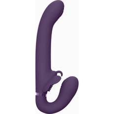 Strapless strapon Shots VIVE Satu Pulse-Wave & Vibrating Strapless Strapon Purple