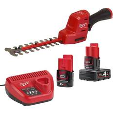 Milwaukee Battery Garden Power Tools Milwaukee M12 FHT20-402 12v Fuel 20cm Hedge Trimmer Inc 2x 4.0Ah Batts