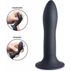 Sexleksaker XR Brands Squeeze-It Flexible Silicone Dildo, Black