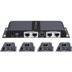 Hdmi lyd splitter DELTACOIMP 1X4 HDMI Extender Splitter