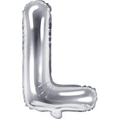 L Bogstavballoner PartyDeco Sølv folie bogstav 'L' 35 cm