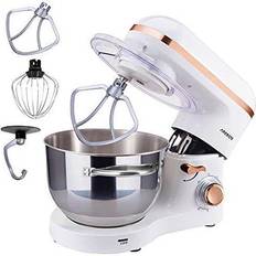 Rosa Impastatrici Arebos Robot Da Cucina 1500W 6L Acciaio Inox 6 Gradini Silenzioso Bianco