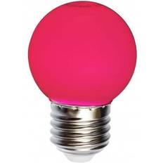 Led dekorationspære E27 1W Rød LED dekorationspære, 45mm