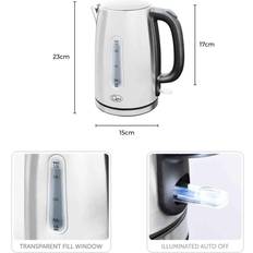 Quest Rapid Boil Full Stainless Steel Kettle 1.7L