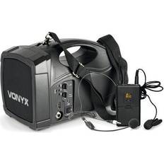 Mikrofoner med högtalare Vonyx ST012 Trådlöst system UHF, Trådlös bärbar högtalare ST012 med medföljande UHF headset