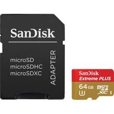 Sandisk extreme plus microsdxc SanDisk Extreme Plus Class 10 microSDXC Memory Card 64 GB