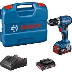 18v 45 Bosch Professional AMPShare 18V Taladro atornillador percutor de batería GSB 18V-45 (18 V, 2 baterías, 2 Ah 4 Ah) Garantía BAUHAUS 5 años para