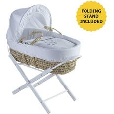 White Bassinetts Kinder Valley Wish Upon A Star Palm Moses Basket with Folding Stand Body