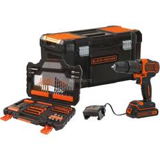 Trapani e Cacciaviti Black & Decker Trapano avvitatore con percussione 18V in kit con cassetta e accessori BDCHD