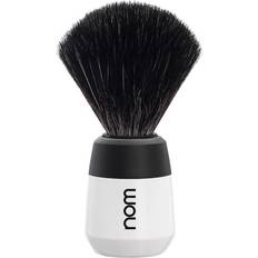 Valkoinen Partakarvat Nom MAX Shaving Brush Black Fibre White White