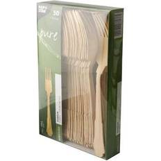 Papstar Fourchettes, bois "pure" 19,5 cm "Vintage"