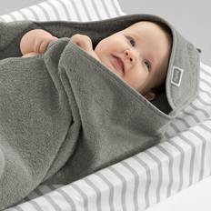 Gråa Babyhanddukar Borganäs Basic Babycape 2-Set Grå/Vit