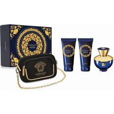 Versace Women Gift Boxes Versace Pour Femme Dylan Blue Gift Set EdP 100ml + Shower Gel 100ml + Body Lotion 100ml + Purse