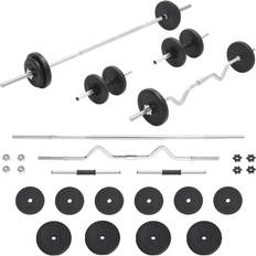 vidaXL Langhantel- und Kurzhantel-Set 30 kg