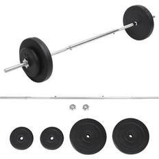 Barbell Bars on sale vidaXL vægtstangssæt med skiver 30 kg