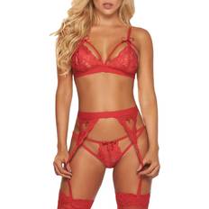 Mapale Sweetheart Red Lace Bra Set