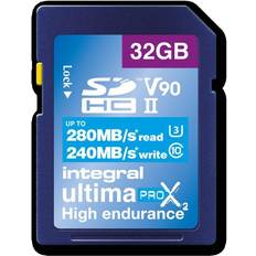 32gb v90 Integral 32GB SD CARD UHS II SDHC CL10 UHS 2 V90 U3 R-280 W-240 MB/S