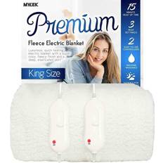 Mylek Fleece, King Heated Blankets White