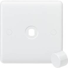 Dimmers Knightsbridge Curved Edge 1G Dimmer Plate with Matching Dimmer Cap