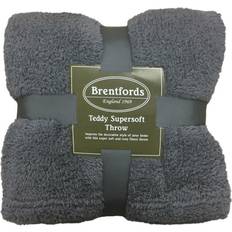 Large Teddy Fleece Blankets Grey, Black