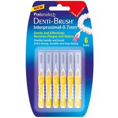 Aloe Dent Denti-Brush Interproximal Brushes Yellow 0.7Mm Pack Of 6