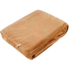 Gold Blankets Heat Holders Dust Extra Soft Warm 1.7 TOG Luxury Thermal Fleece Blankets Gold