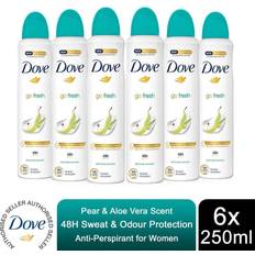 Dove Aloe Vera Deodorants Dove Go Fresh Pear & Aloe Vera Antiperspirant Deo Spray 250ml 6-pack