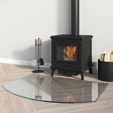 Billig Biopejse vidaXL Fireplace Glass Plate 80x60 cm