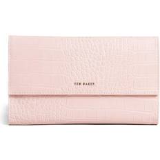 Pink Rejsetegnebøger Ted Baker TRAVELZ Croc Effect Pink Organiser Wallet