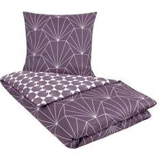 Borg Design Påslakanset satin Hexagon Dynetrekk Lilla (210x150cm)
