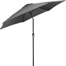 Groundlevel Grey 2m Crank Tilt Garden Parasol
