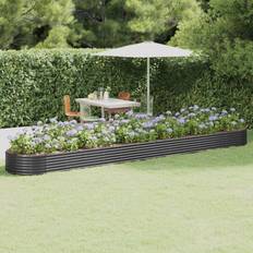 Stål Plantekasser vidaXL Plantekasse 544 x 100 x 36 cm Pulverlakeret Stål Antracitgrå Plantekasse