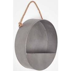 Homescapes Medium Round Metal Hanging Wall Planter