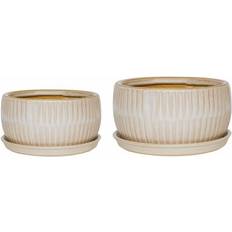 Round Bonsai Planter Set 2 Cement