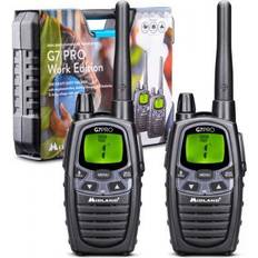 Walkie Talkie Midland G7 Pro 2er Kofferset, PMR446 Doppelstandlader, MA24-L Headsets C1090.18 Radio PMR portatile Kit da 2