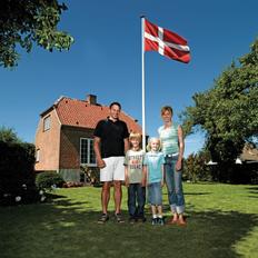 Danomast Haver & Udemiljøer Danomast flagstang hvidmalet rødgran