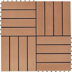 Marrone Pavimentazioni Esterne vidaXL Piastrelle per Decking 22 pz 30x30cm 2mq in WPC Colore Teak Marrone