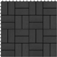 vidaXL Piastrelle per Decking in WPC 11 pz 30x30cm 1 mq Nero