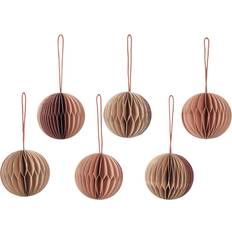 Broste Copenhagen Decorative Items Broste Copenhagen Paper Baubles Tan Christmas Tree Ornament